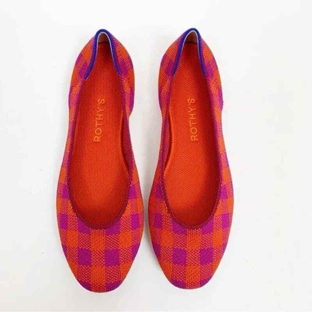 Rothy's Vibrant Orange and Purple Flats